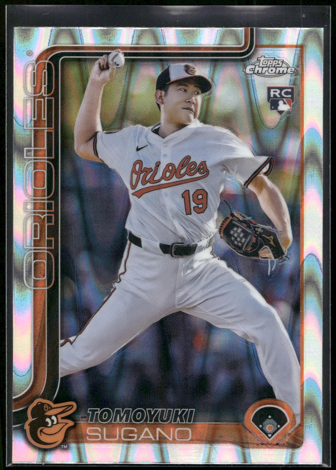 2025 Topps Chrome #166 Tomoyuki Sugano RayWave Refractors