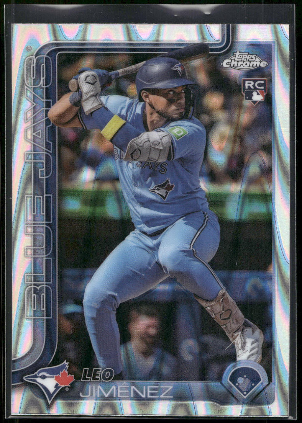 2025 Topps Chrome #276 Leo Jiménez RayWave Refractors