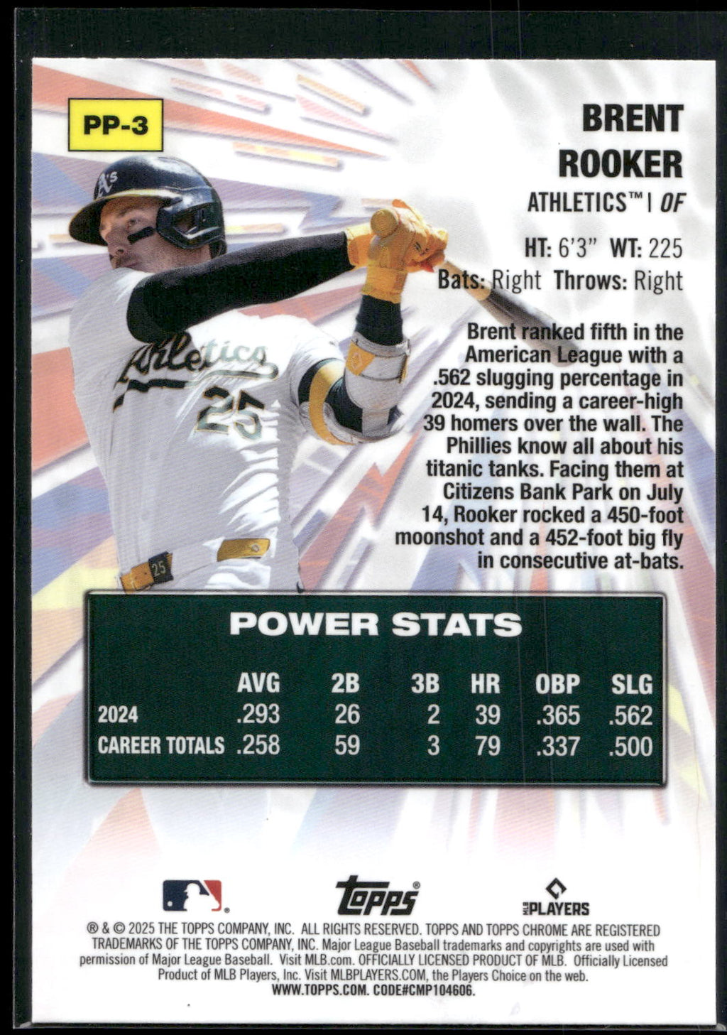 2025 Topps Chrome #PP-3 Brent Rooker Power Players