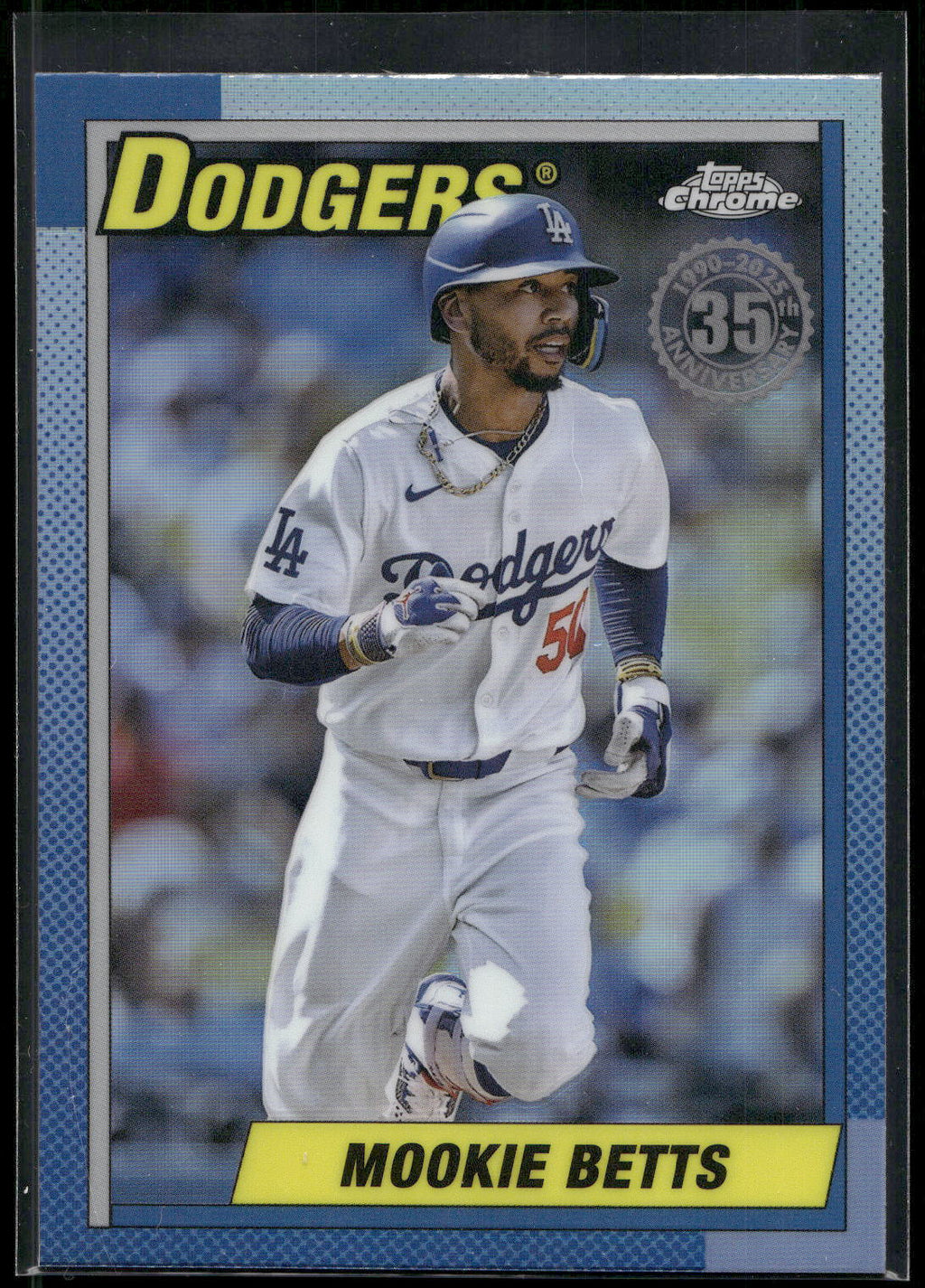 2025 Topps Chrome #90CB-8 Mookie Betts 1990 Topps Baseball 35th Anniversary
