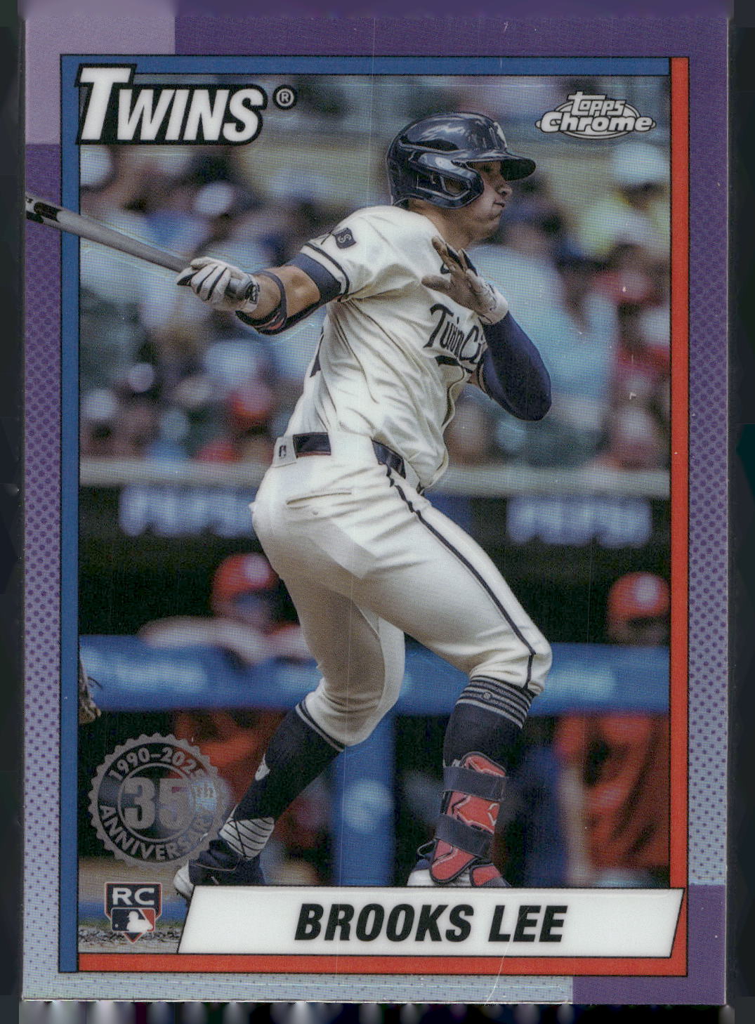 2025 Topps Chrome #90CB-20 Brooks Lee 1990 Topps Baseball 35th Anniversary