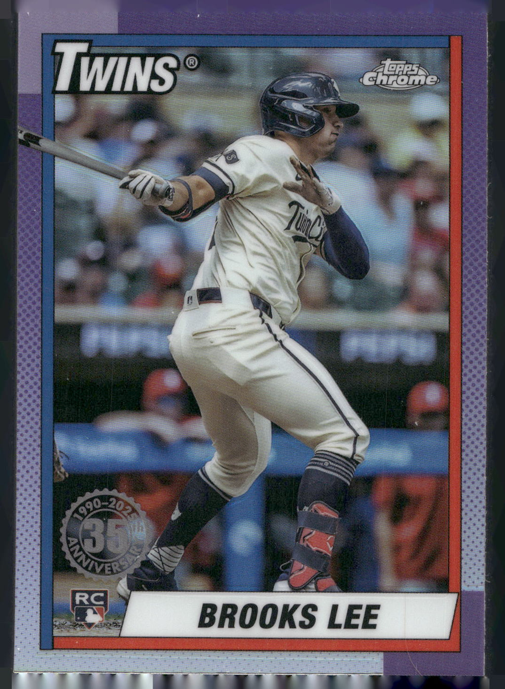 2025 Topps Chrome #90CB-20 Brooks Lee 1990 Topps Baseball 35th Anniversary