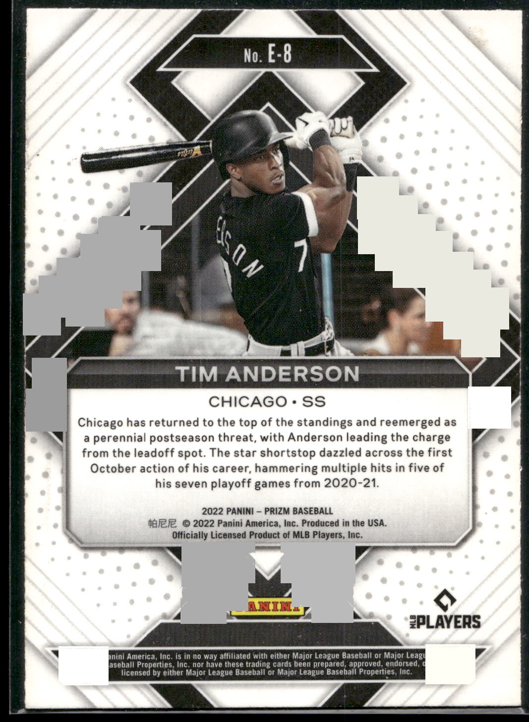 2022 Panini Prizm #E-8 Tim Anderson Emergent