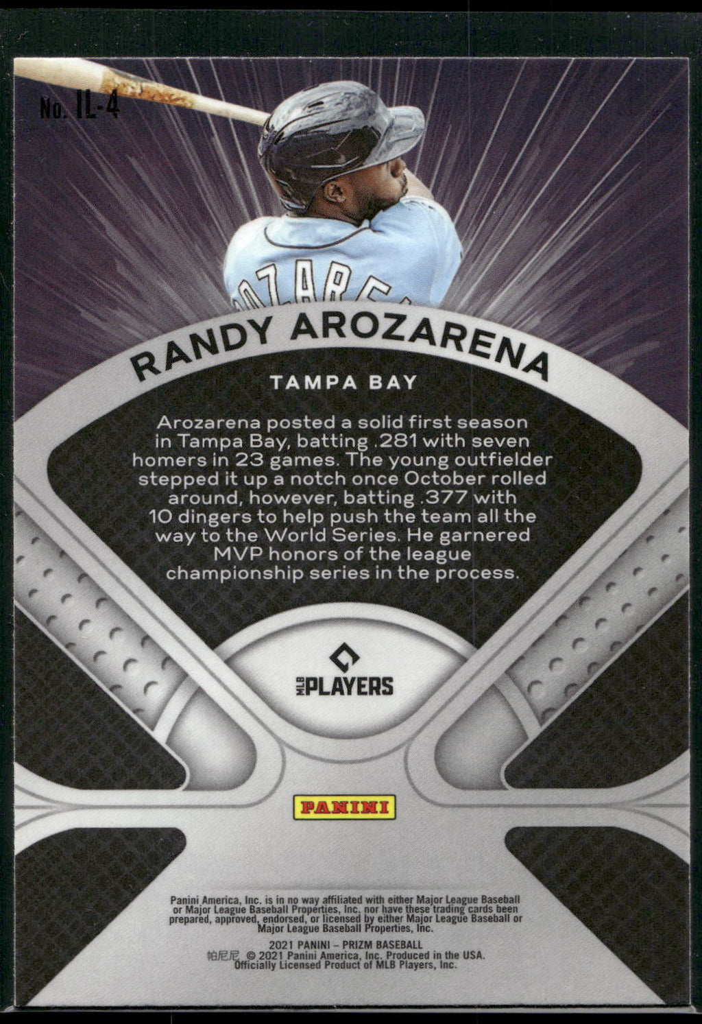 2021 Panini Prizm #IL-4 Randy Arozarena Illumination