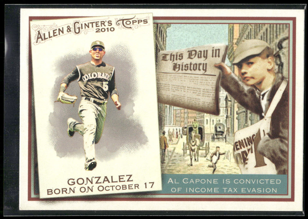 2010 Topps Allen & Ginter #TDH16 Carlos Gonzalez This Day in History
