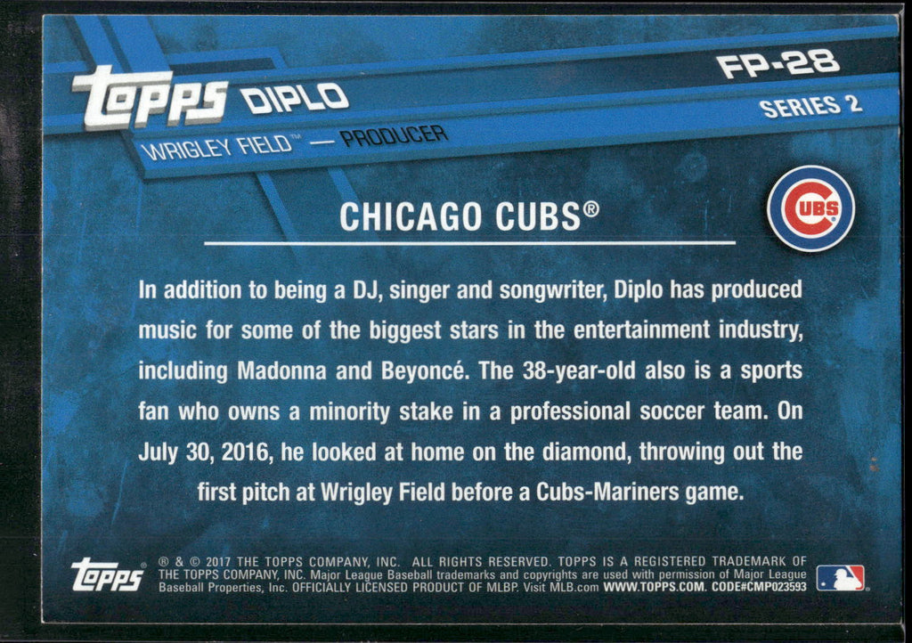 2017 Topps #FP-28 Diplo First Pitch