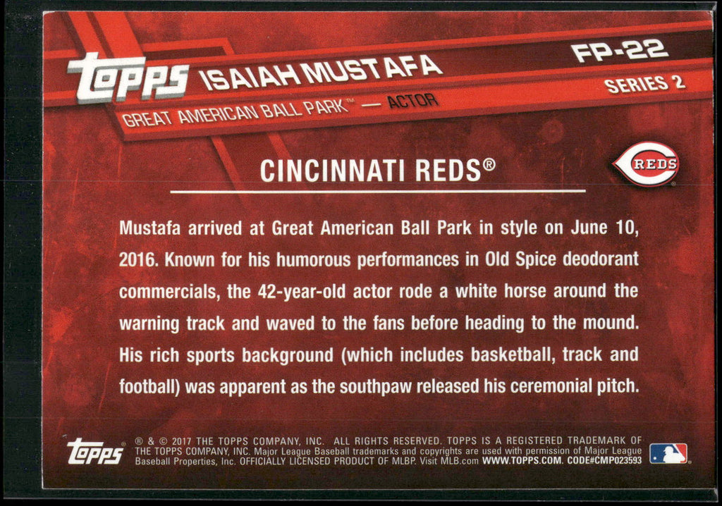 2017 Topps #FP-22 Isaiah Mustafa First Pitch