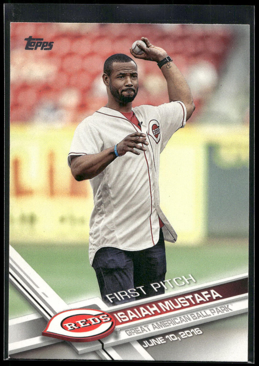 2017 Topps #FP-22 Isaiah Mustafa First Pitch