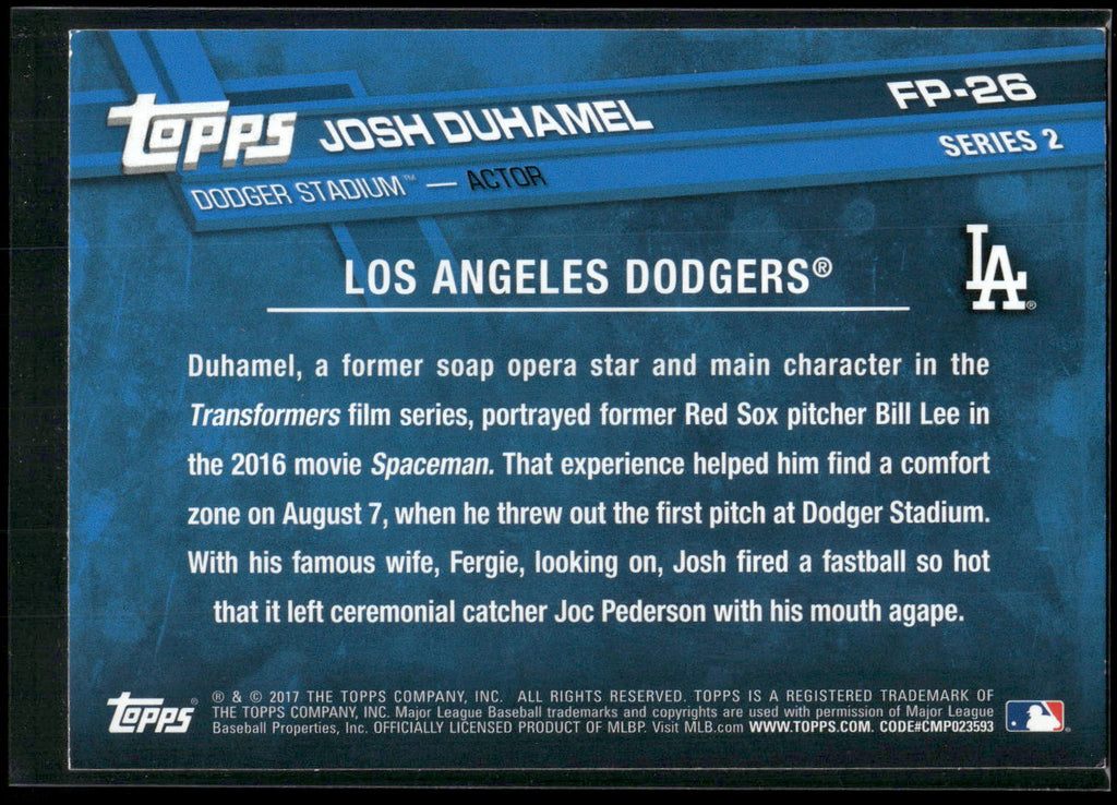 2017 Topps #FP-26 Josh Duhamel First Pitch