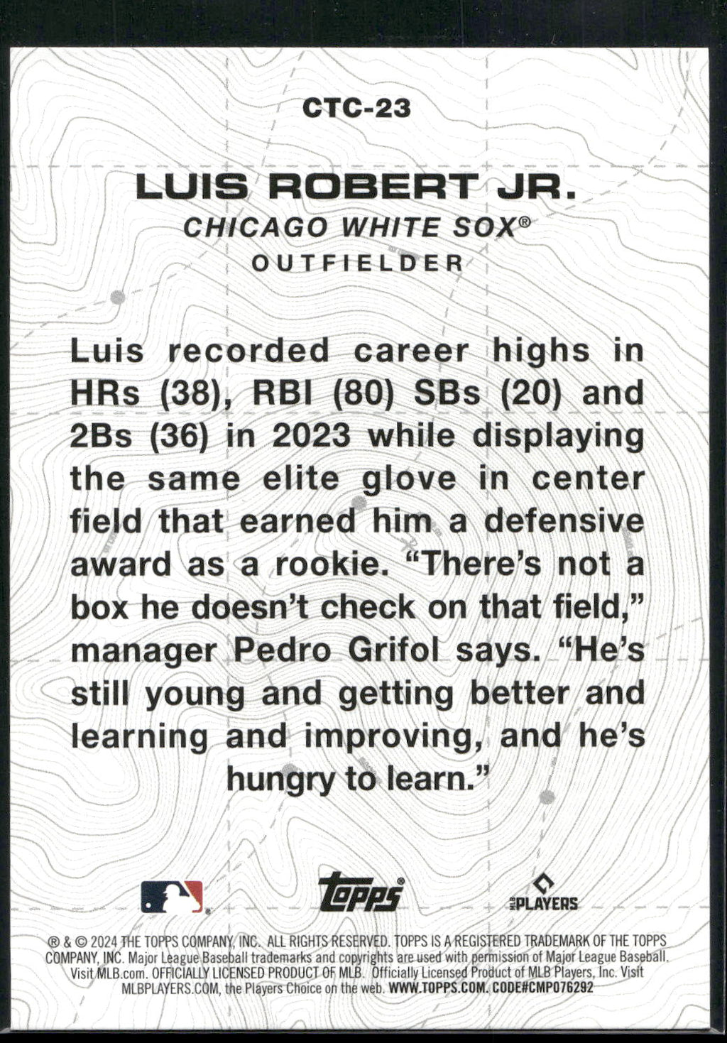 2024 Topps #CTC-23 Luis Robert Jr. City to City