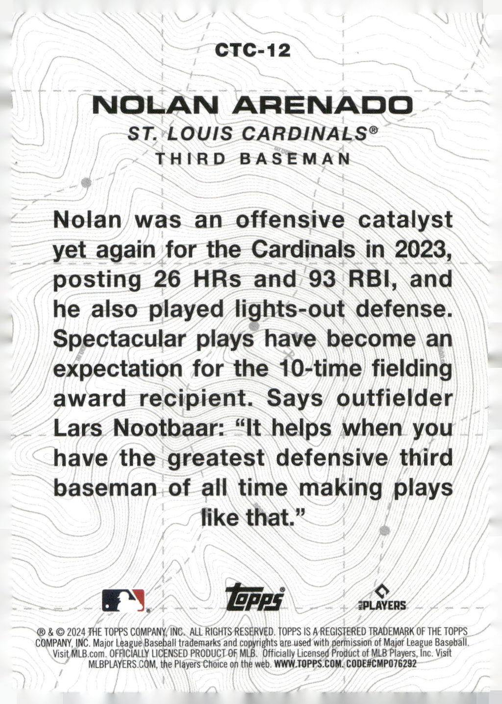 2024 Topps #CTC-12 Nolan Arenado City to City