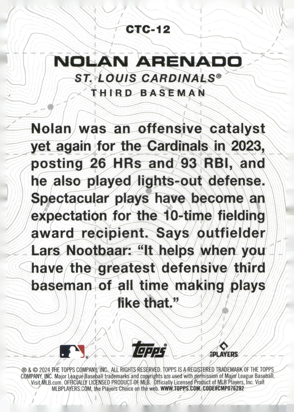 2024 Topps #CTC-12 Nolan Arenado City to City