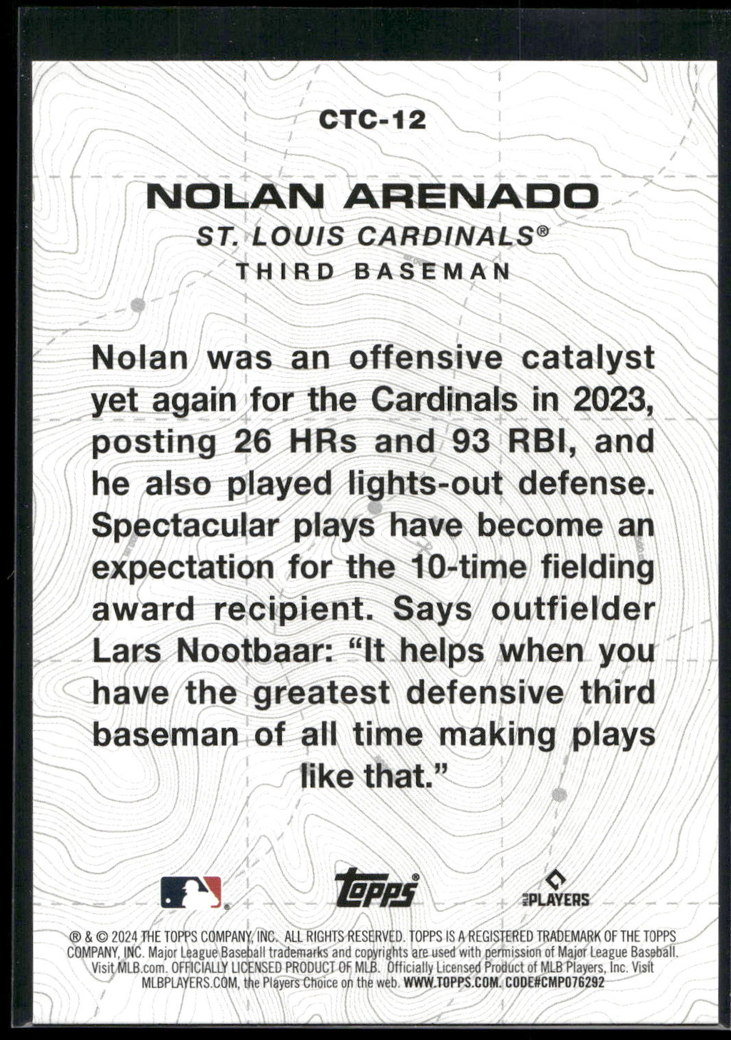 2024 Topps #CTC-12 Nolan Arenado City to City