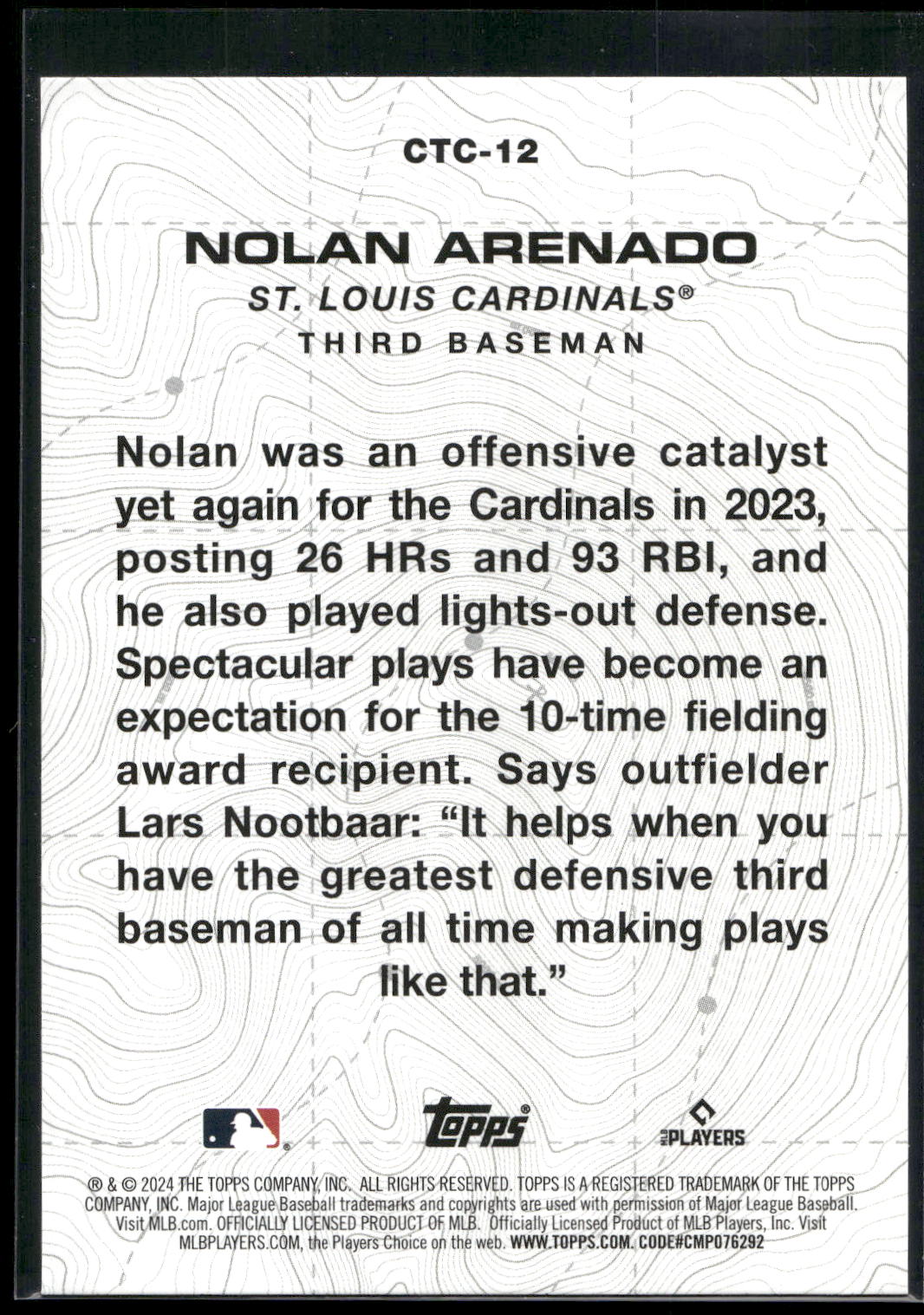 2024 Topps #CTC-12 Nolan Arenado City to City