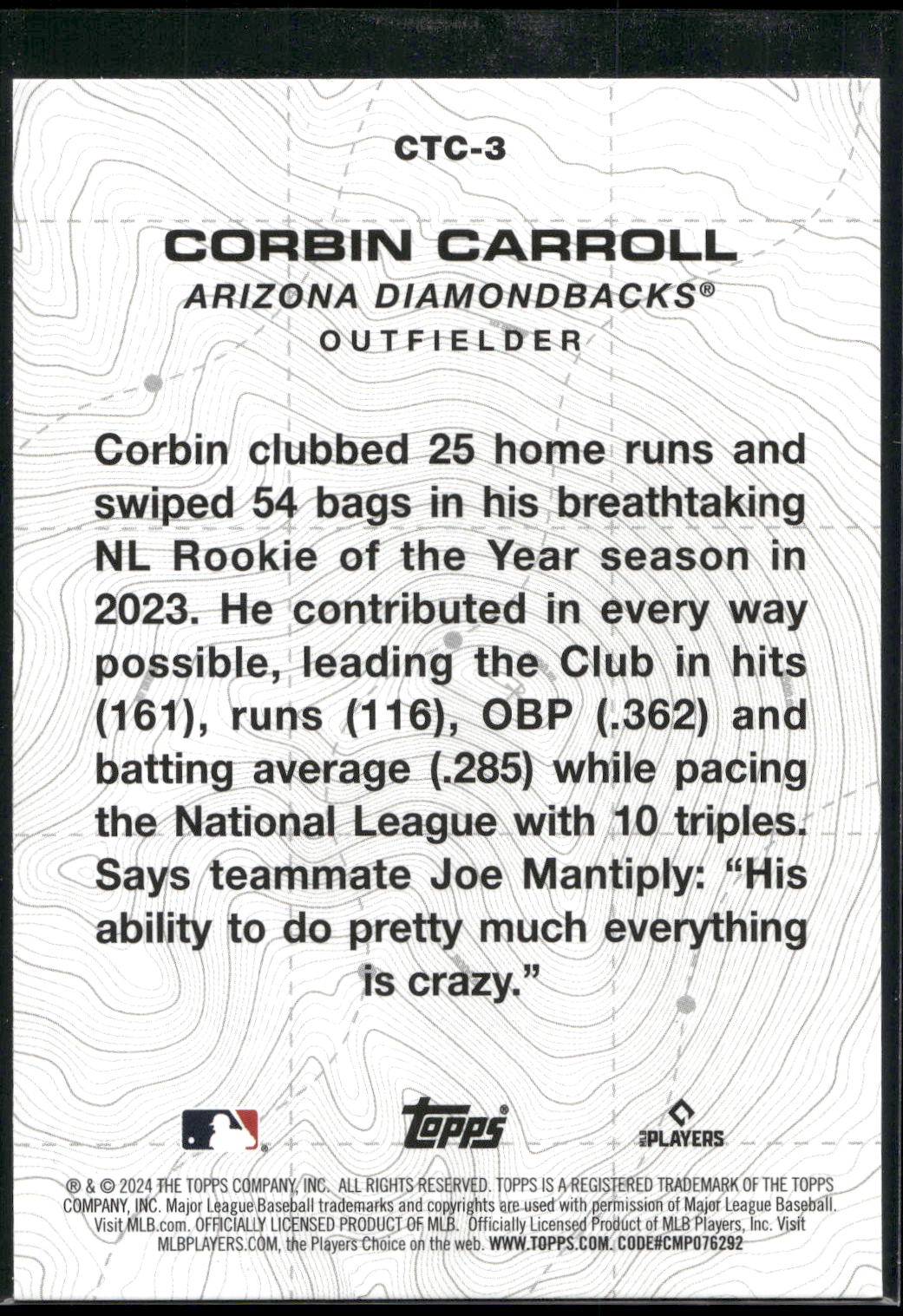 2024 Topps #CTC-3 Corbin Carroll City to City