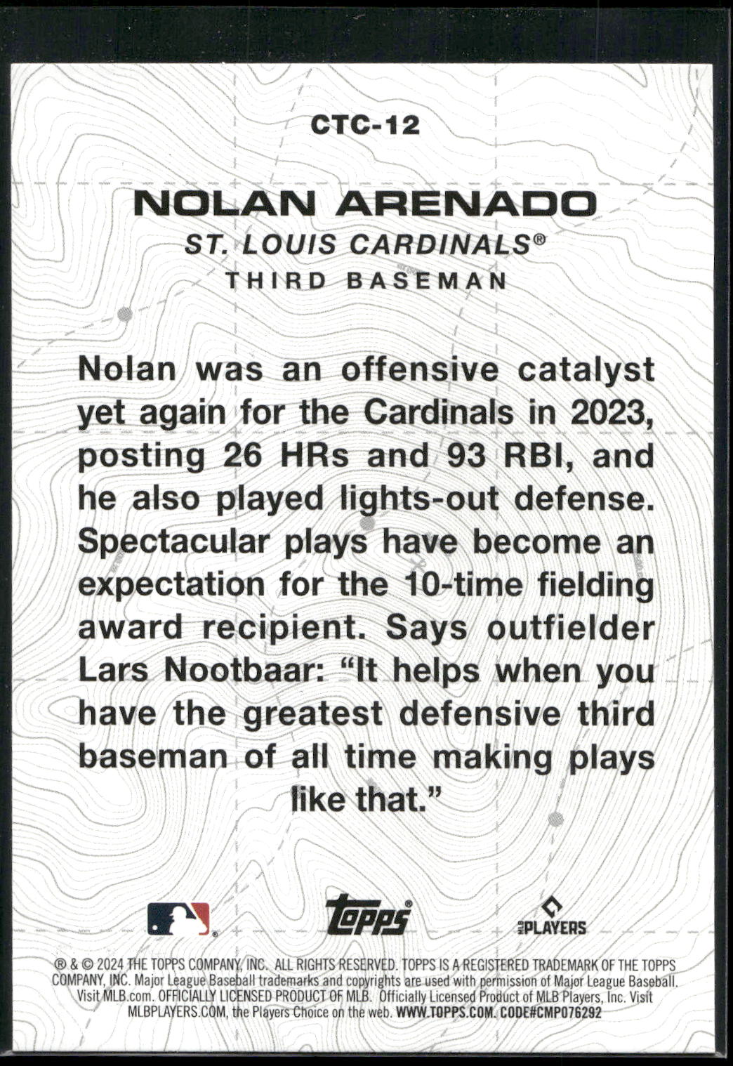 2024 Topps #CTC-12 Nolan Arenado City to City