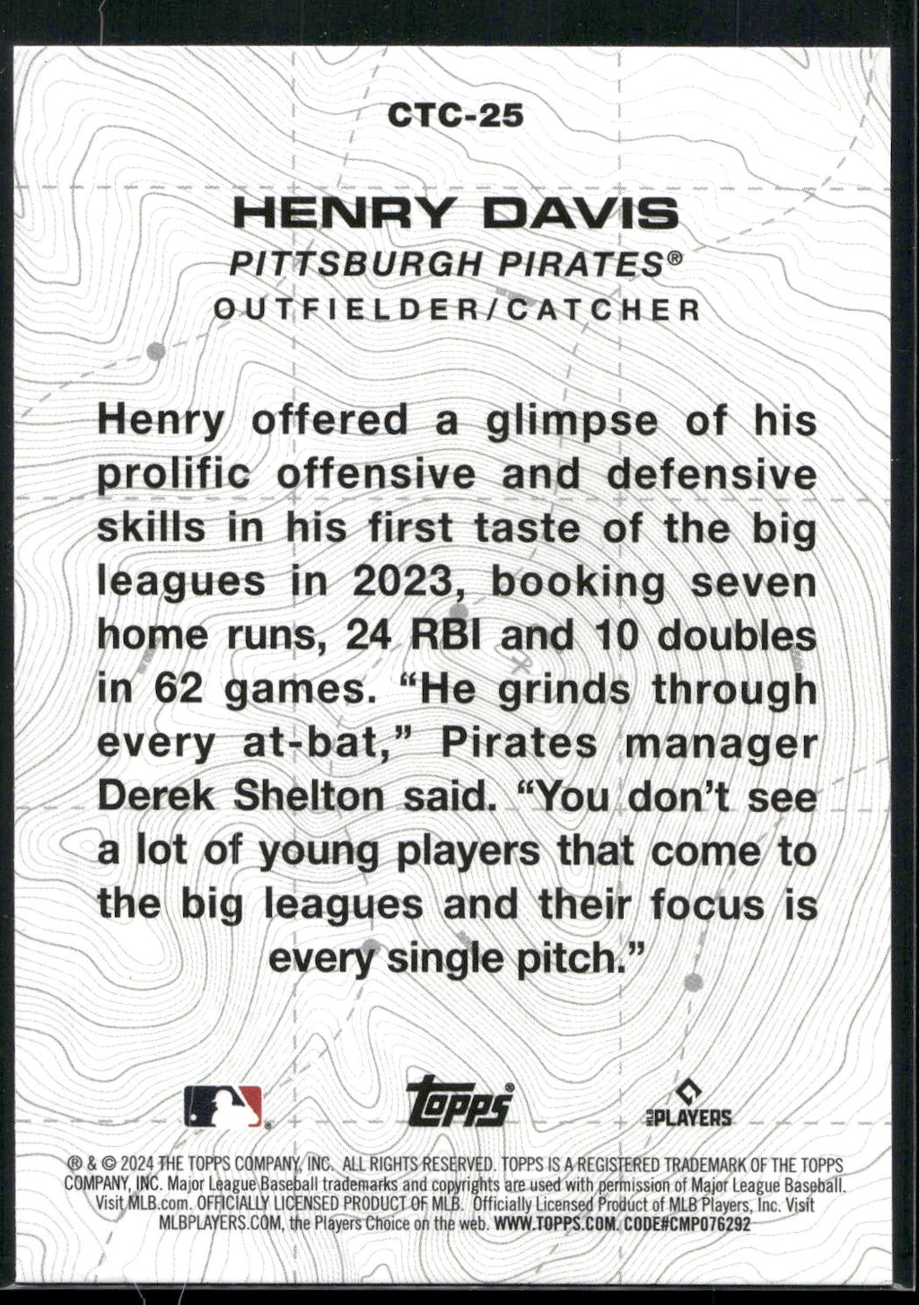 2024 Topps #CTC-25 Henry Davis City to City