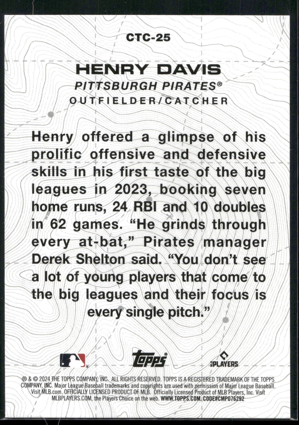 2024 Topps #CTC-25 Henry Davis City to City