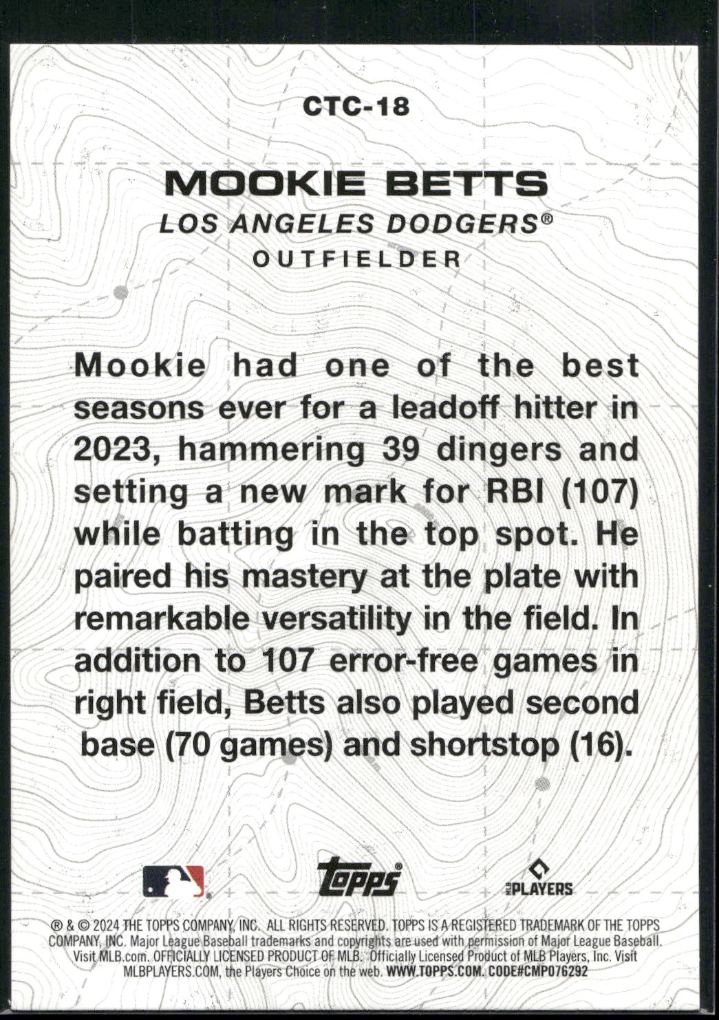 2024 Topps #CTC-18 Mookie Betts City to City