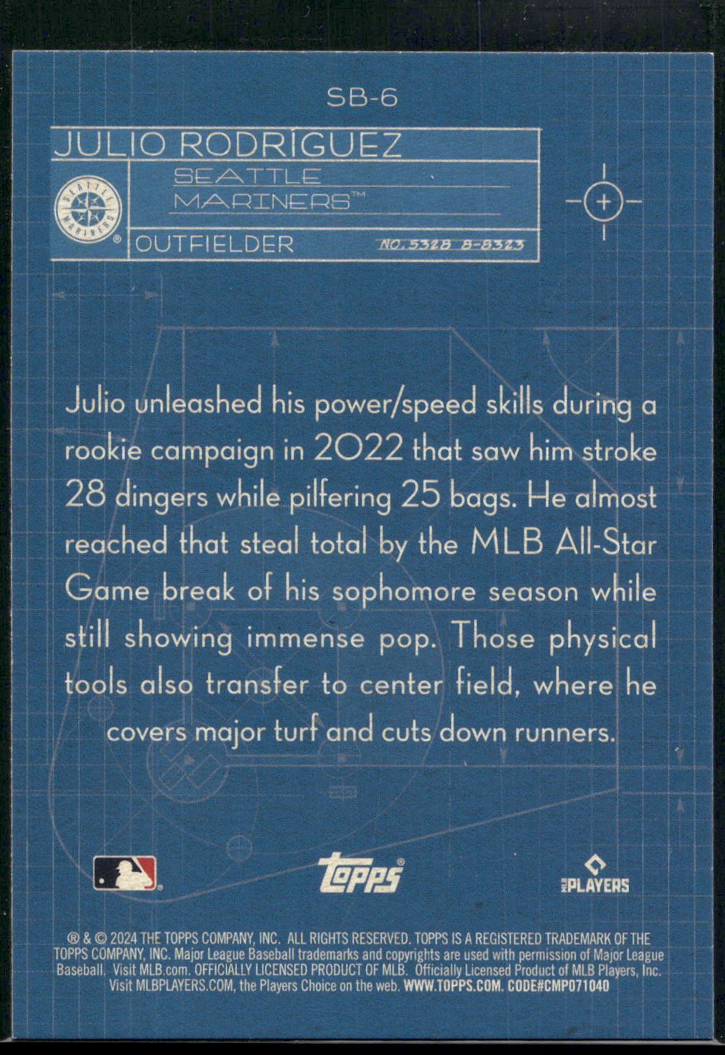 2024 Topps #SB-6 Julio Rodríguez Superstar Blueprint