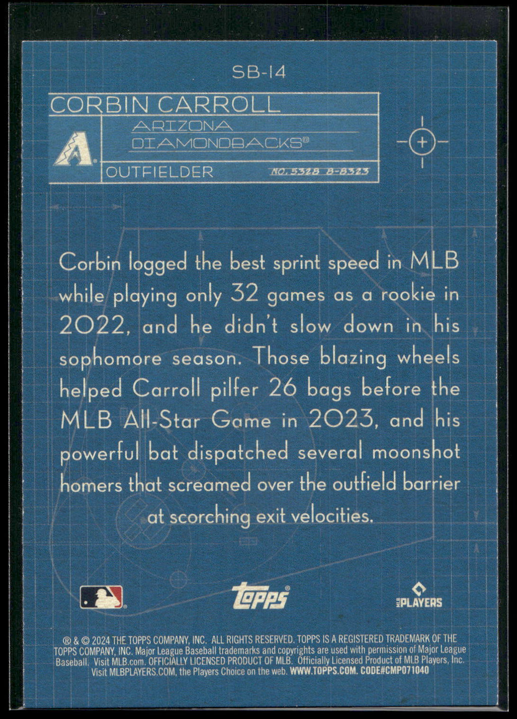 2024 Topps #SB-14 Corbin Carroll Superstar Blueprint