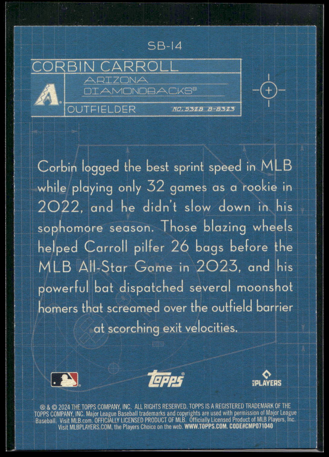 2024 Topps #SB-14 Corbin Carroll Superstar Blueprint