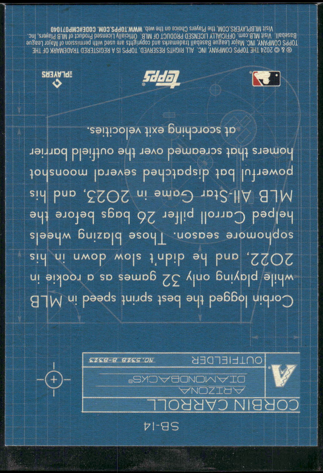 2024 Topps #SB-14 Corbin Carroll Superstar Blueprint