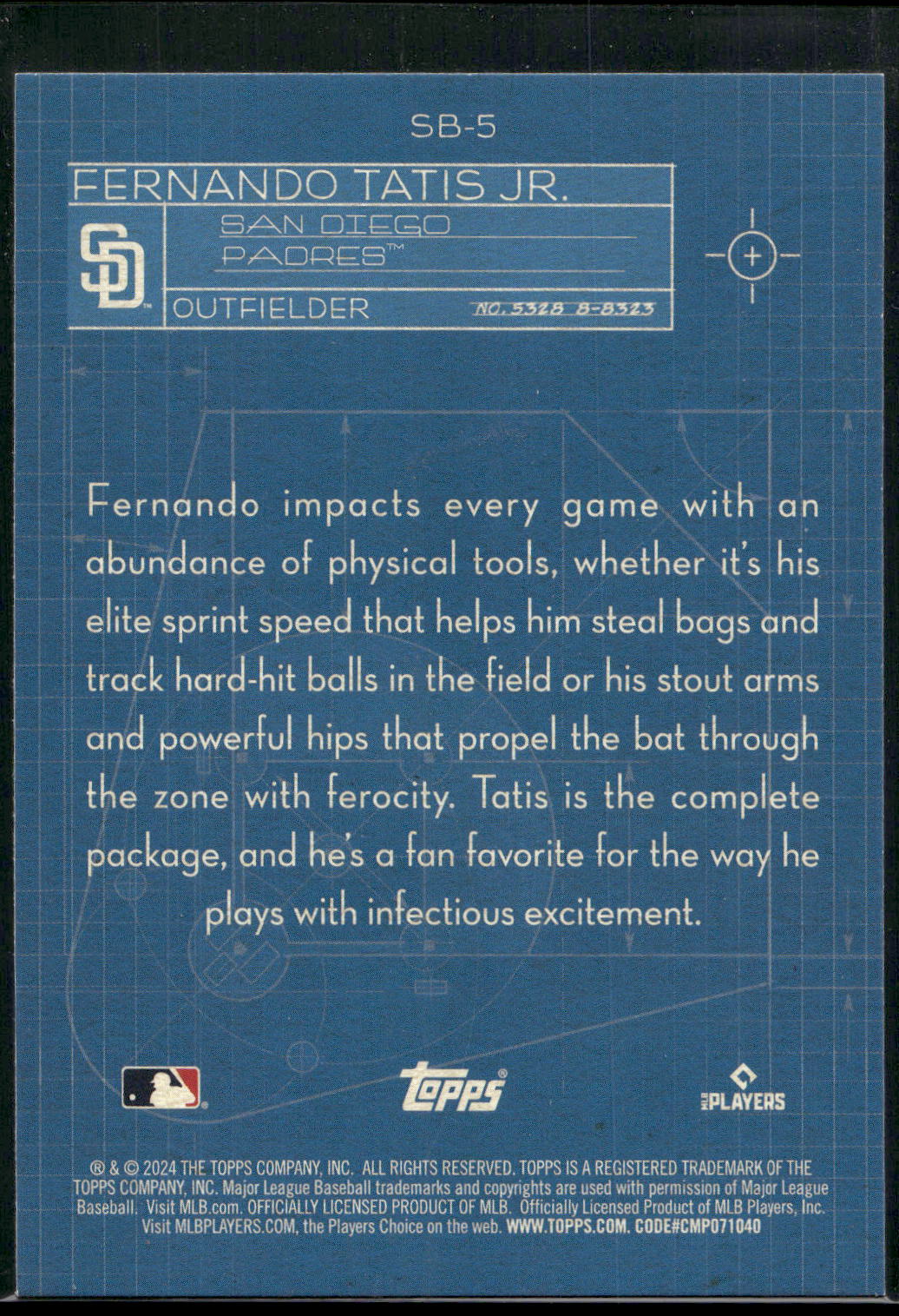 2024 Topps #SB-5 Fernando Tatis Jr. Superstar Blueprint