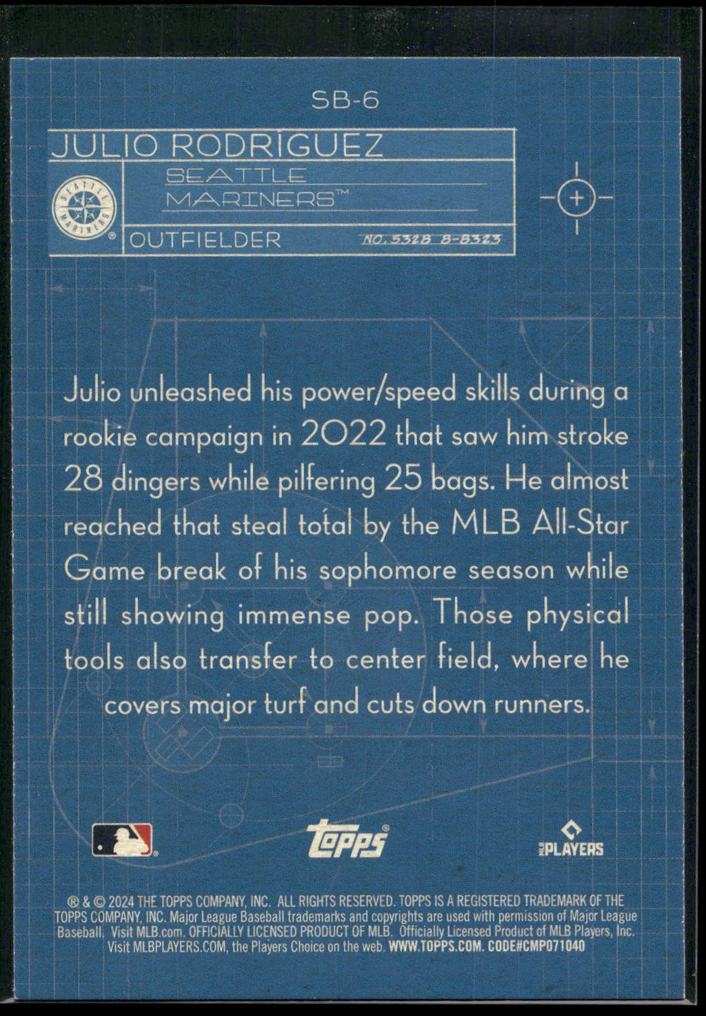 2024 Topps #SB-6 Julio Rodríguez Superstar Blueprint