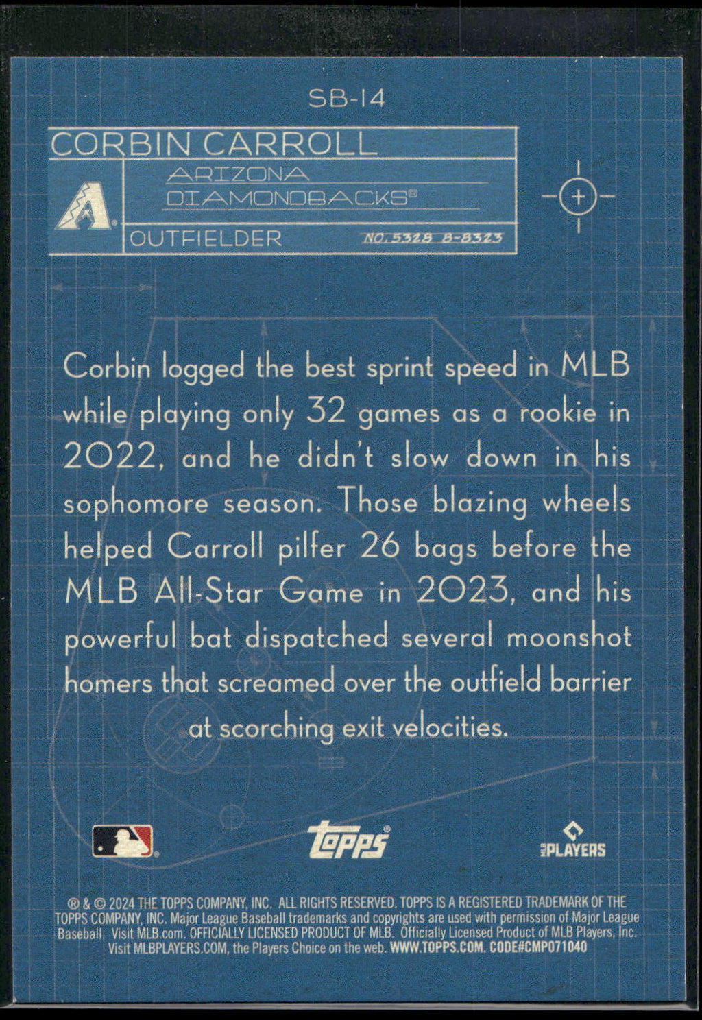 2024 Topps #SB-14 Corbin Carroll Superstar Blueprint