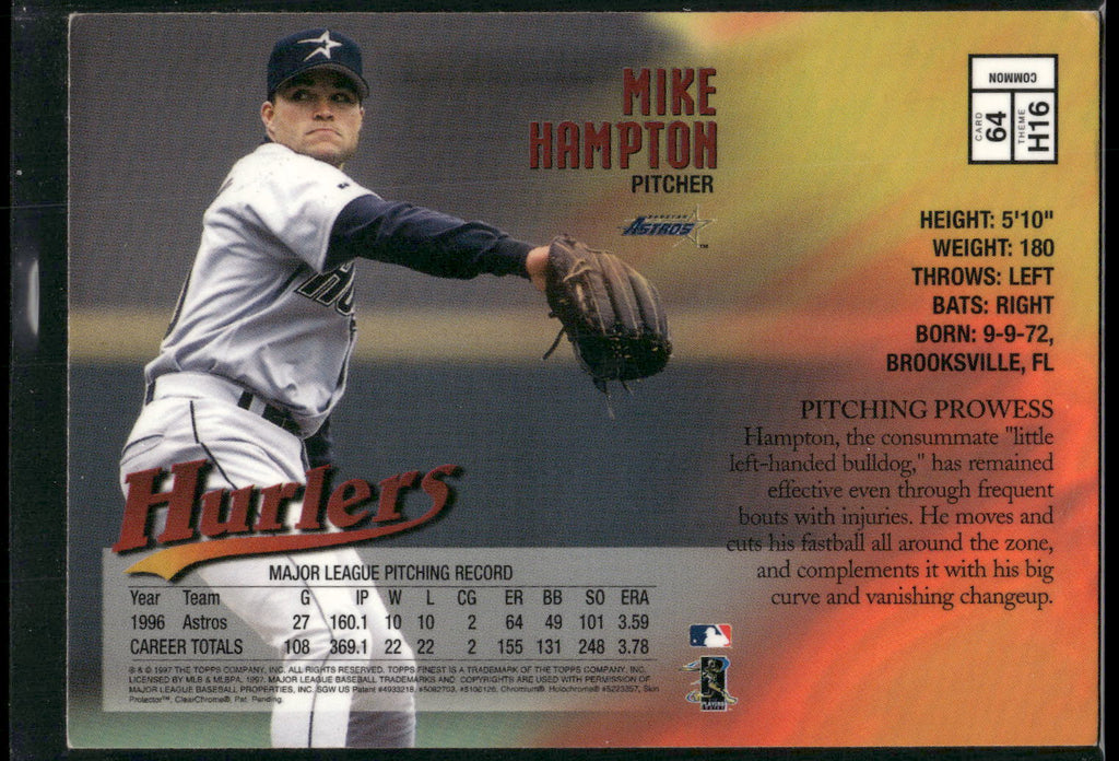 1997 Finest #64 Mike Hampton