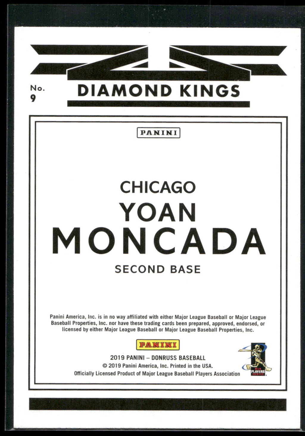 2019 Donruss #9 Yoan Moncada