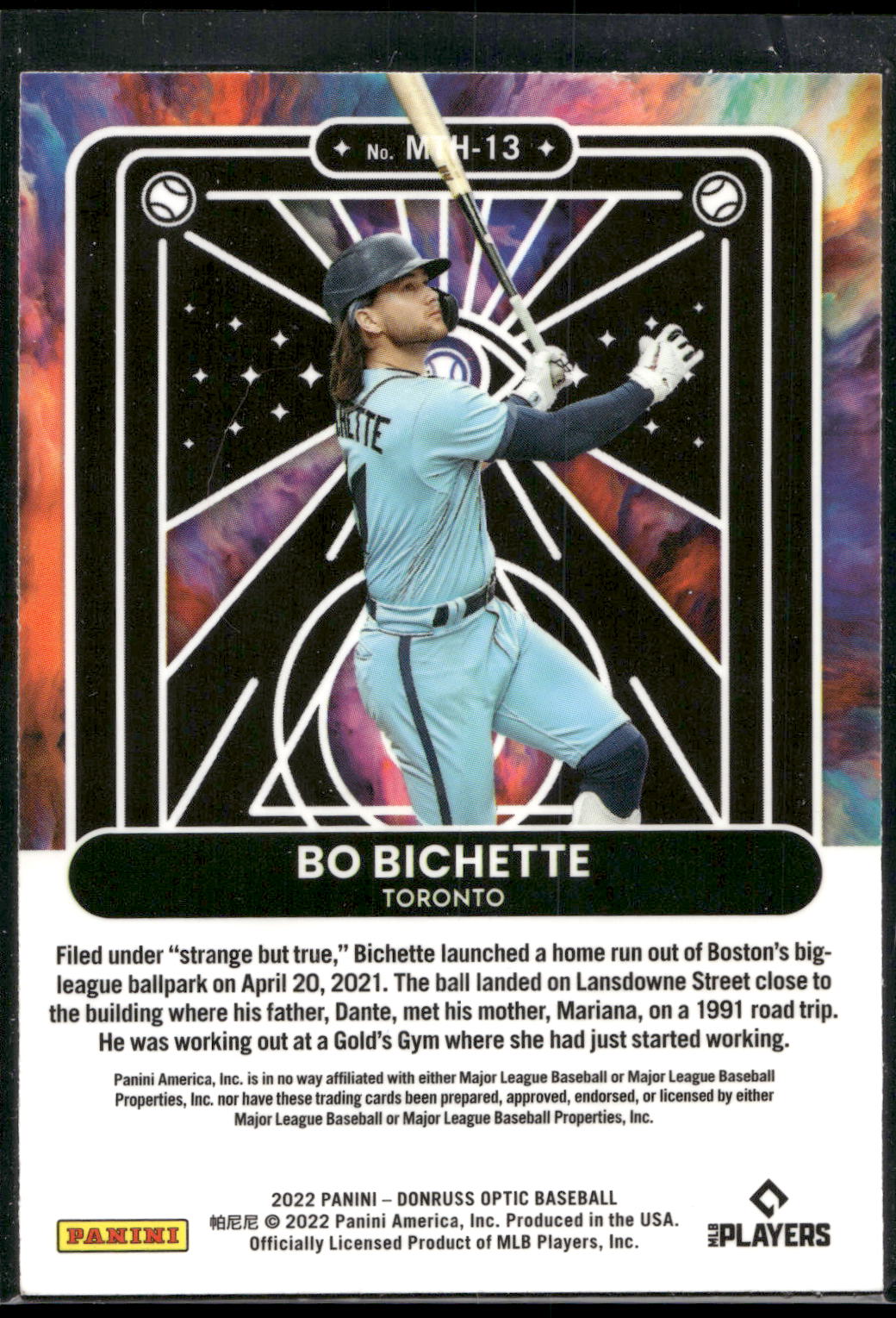 2022 Donruss Optic #MTH-13 Bo Bichette Mythical