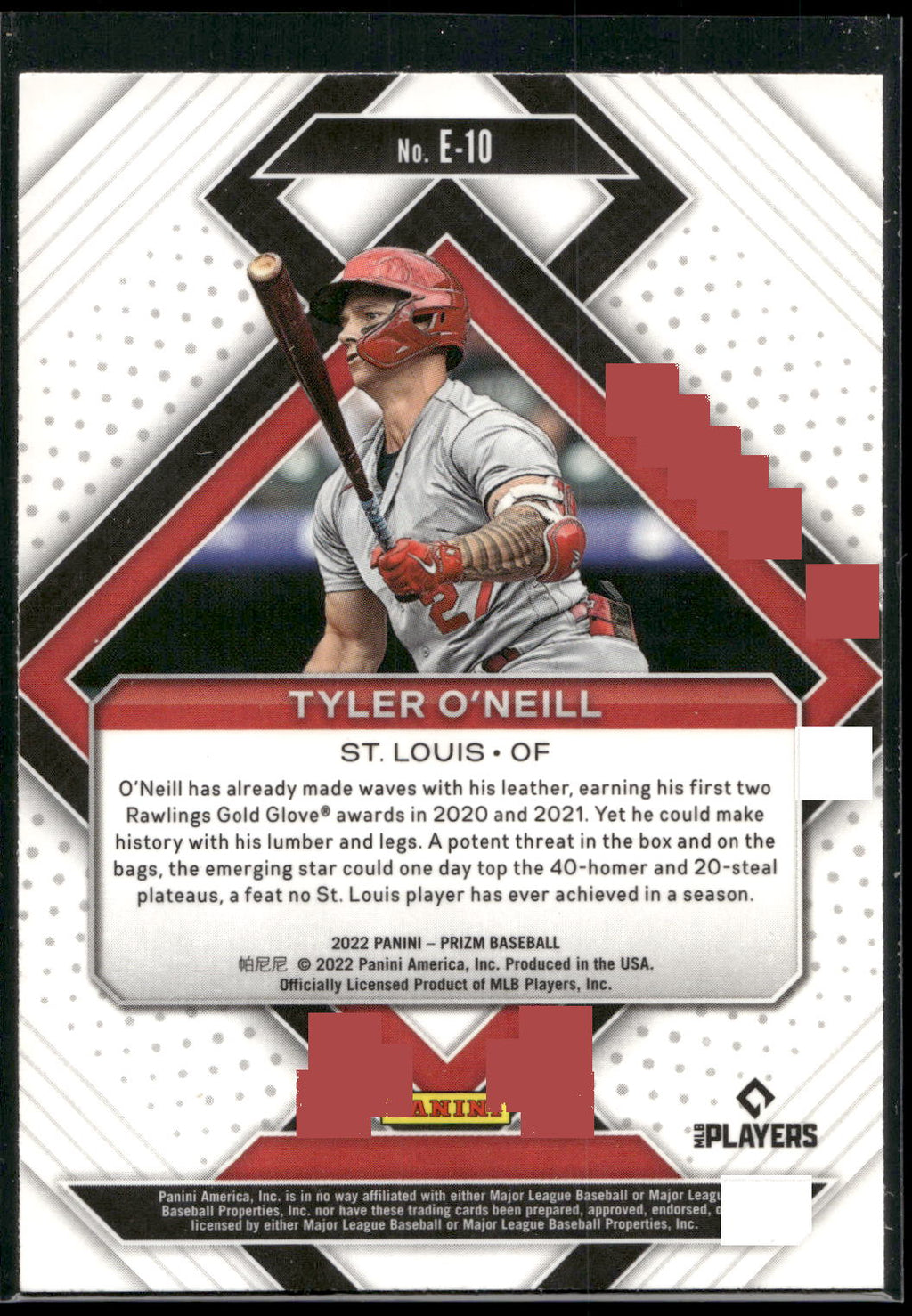 2022 Panini Prizm #E-10 Tyler O'Neill Emergent