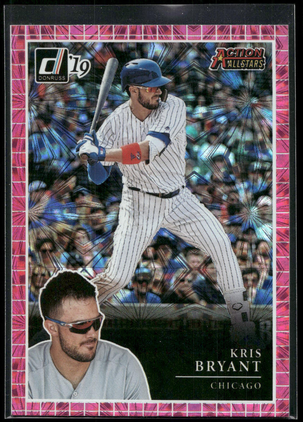 2019 Donruss #AA7 Kris Bryant Action All-Stars Pink Fireworks