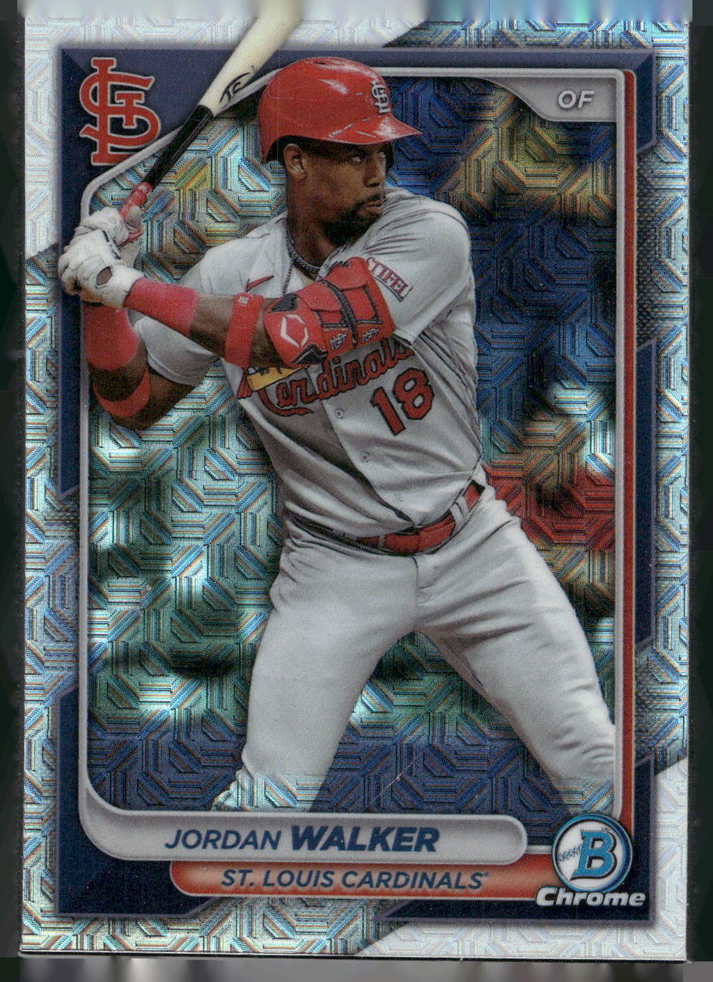 2024 Bowman #29 Jordan Walker Chrome Mojo Refractors
