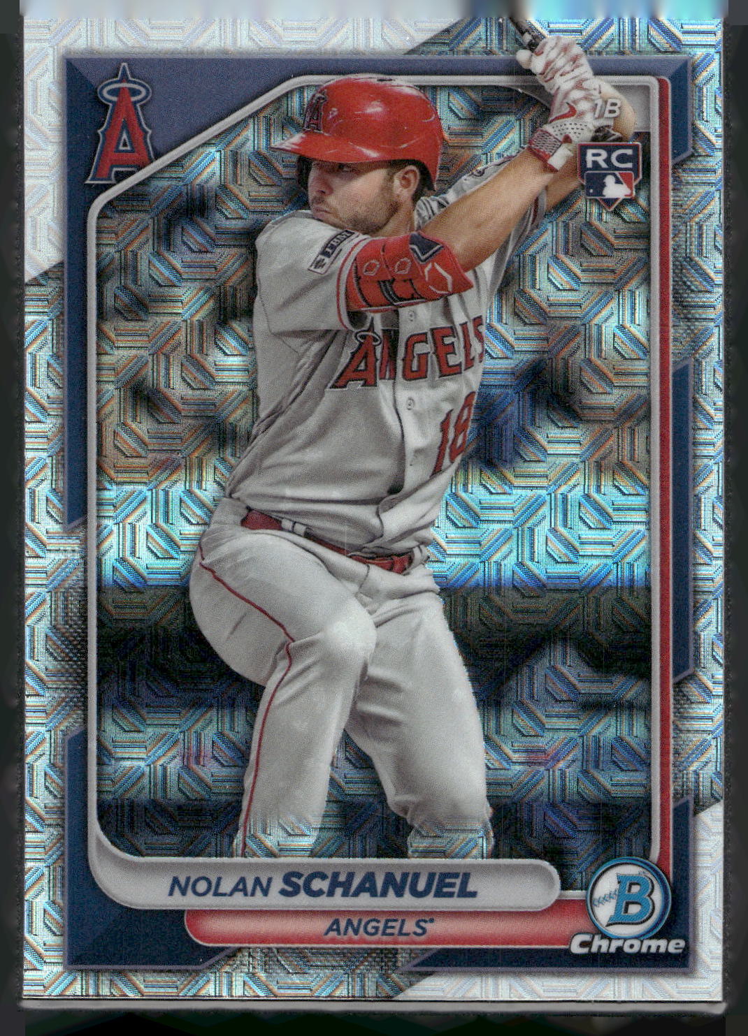 2024 Bowman #81 Nolan Schanuel Chrome Mojo Refractors