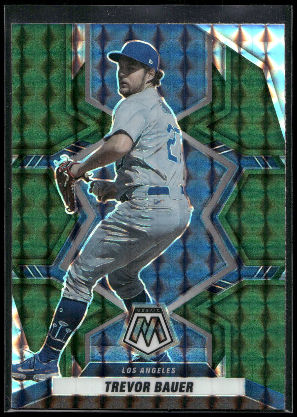 2022 Panini Mosaic #159 Trevor Bauer Green Mosaic