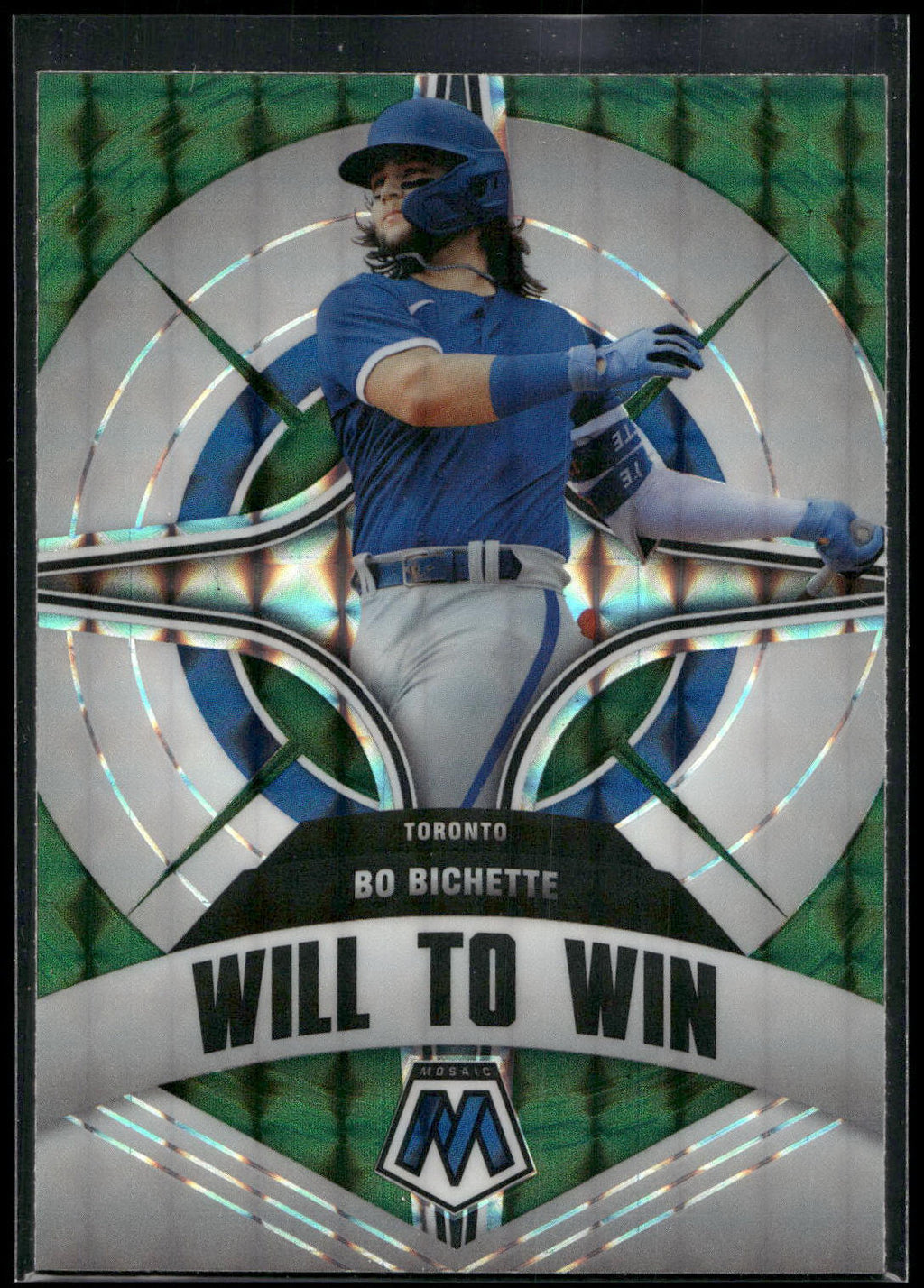 2022 Panini Mosaic #WW-4 Bo Bichette Will to Win Green Mosaic