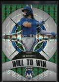 2022 Panini Mosaic #WW-4 Bo Bichette Will to Win Green Mosaic