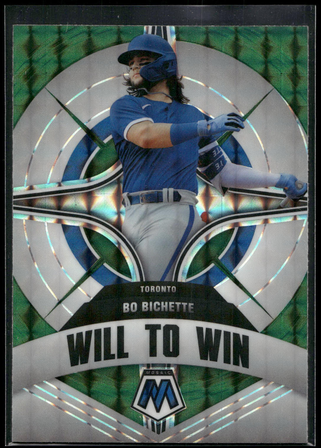 2022 Panini Mosaic #WW-4 Bo Bichette Will to Win Green Mosaic
