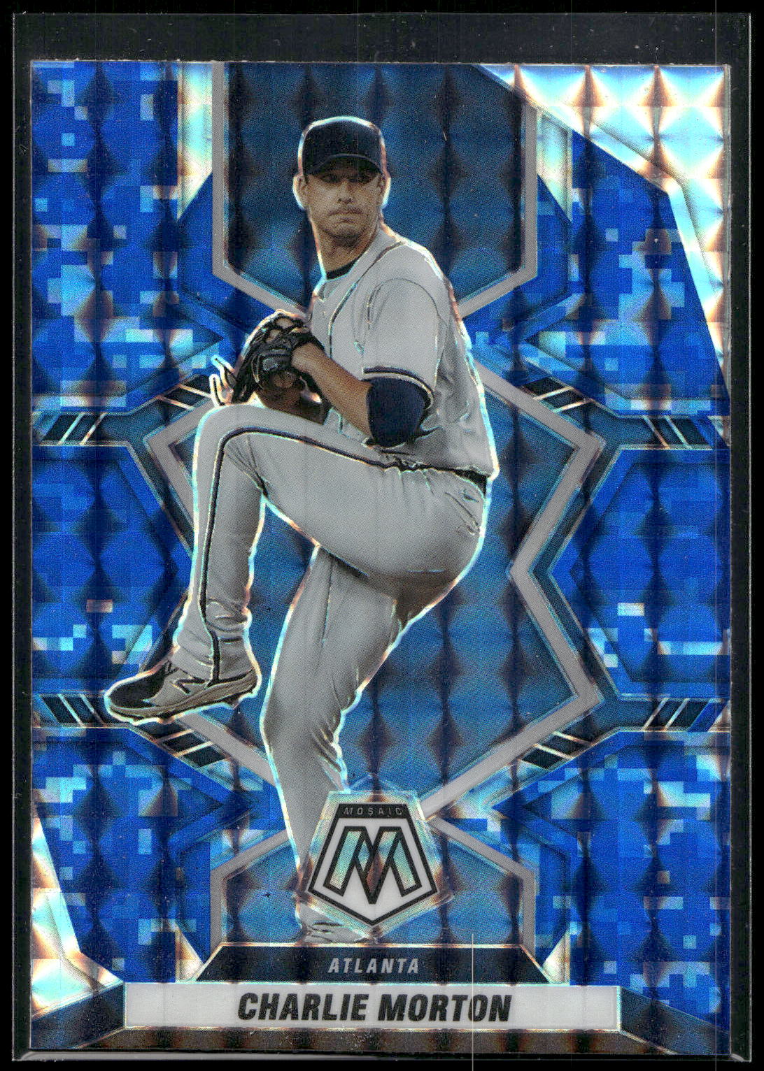 2022 Panini Mosaic #40 Charlie Morton Blue Camo Mosaic