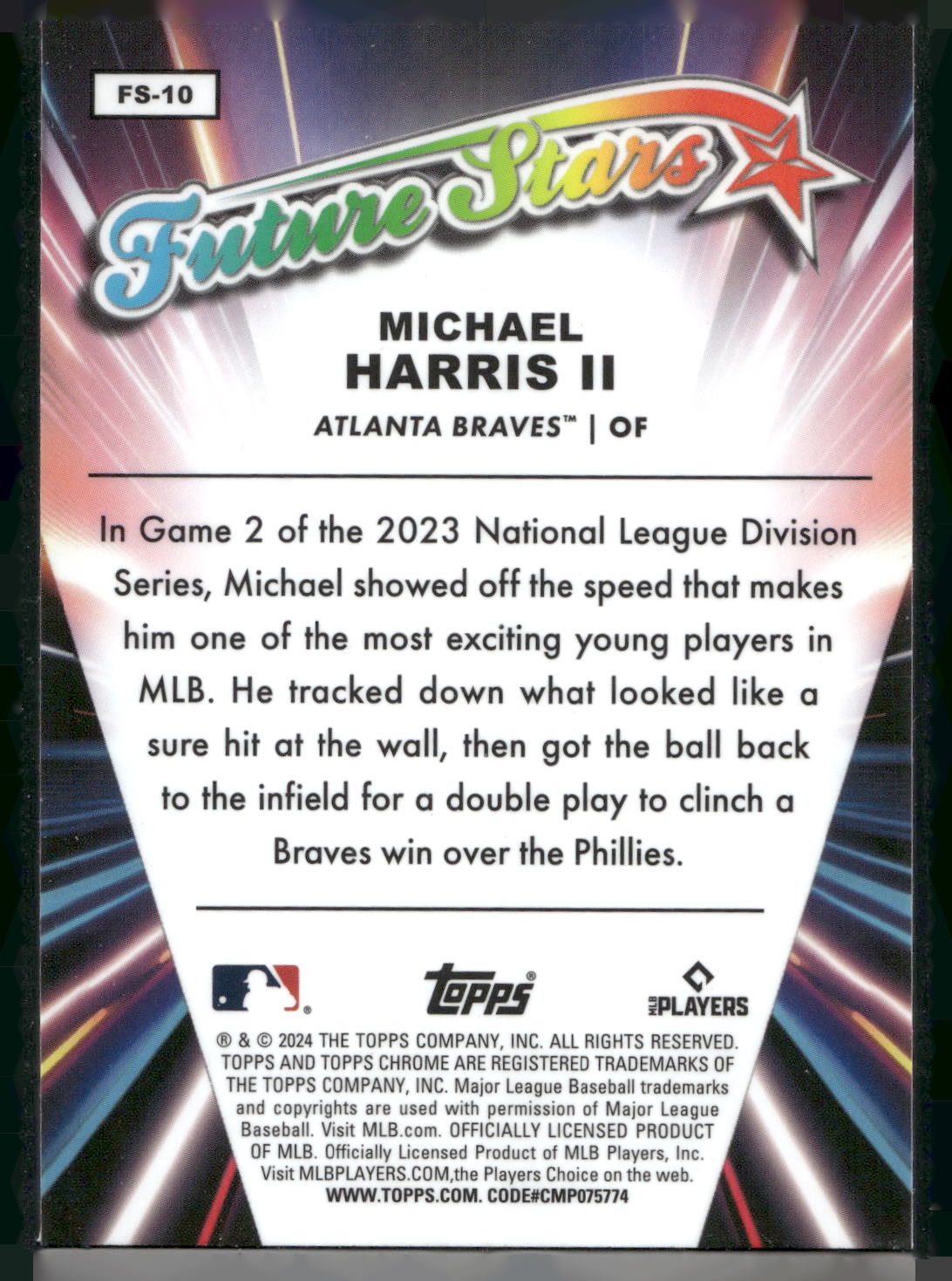 2024 Topps Chrome #FS-10 Michael Harris II Future Stars