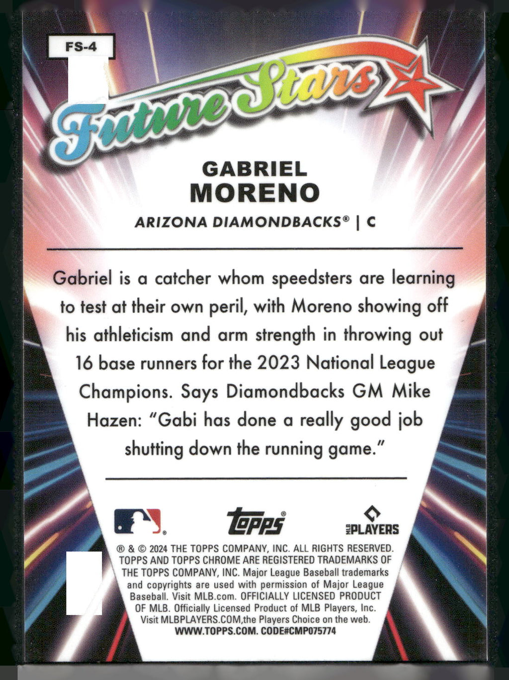 2024 Topps Chrome #FS-4 Gabriel Moreno Future Stars