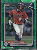2024 Bowman #BCP-130 Sabin Ceballos Chrome Prospects Lunar Glow Refractors