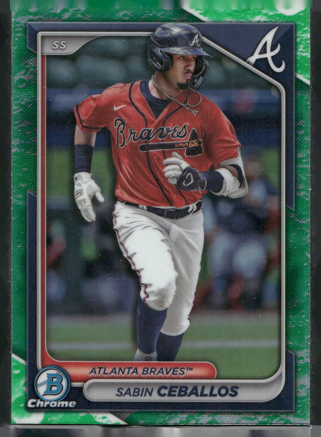 2024 Bowman #BCP-130 Sabin Ceballos Chrome Prospects Lunar Glow Refractors