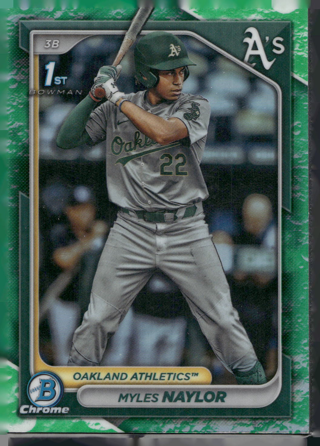2024 Bowman #BCP-136 Myles Naylor Chrome Prospects Lunar Glow Refractors