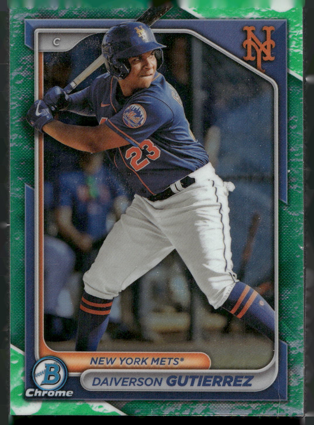 2024 Bowman #BCP-59 Daiverson Gutierrez Chrome Prospects Lunar Glow Refractors