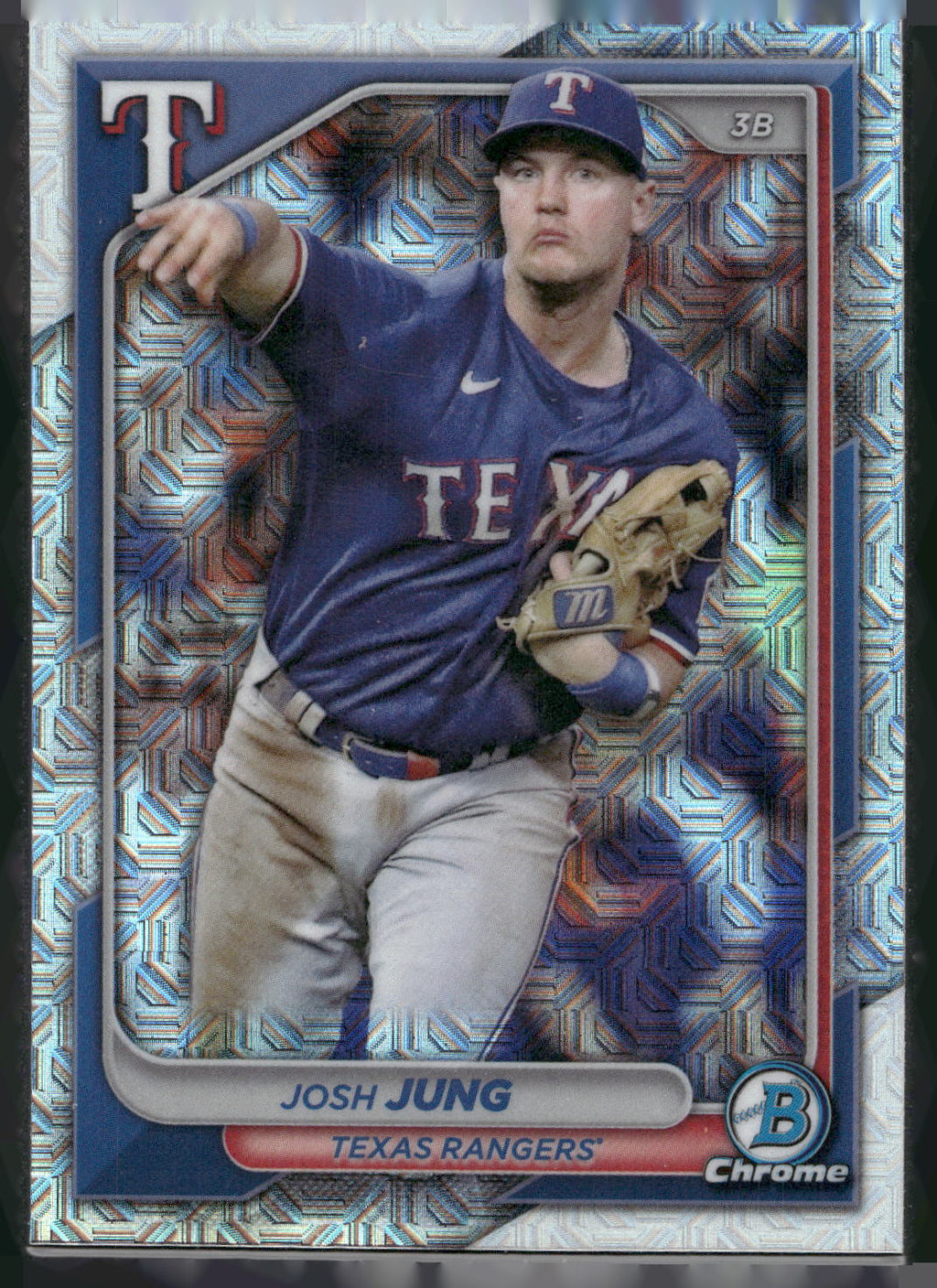 2024 Bowman #98 Josh Jung Chrome Mojo Refractors