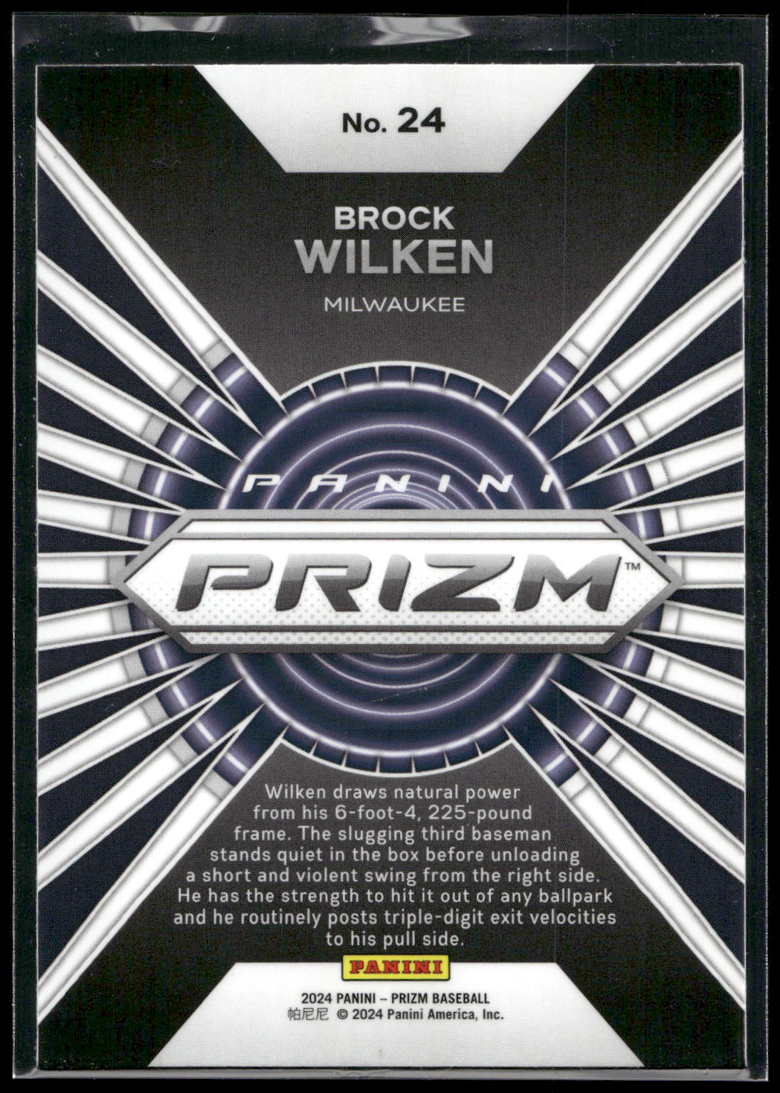 2024 Panini Prizm #24 Brock Wilken Hype
